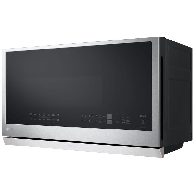 LG MVEL2137F 30 in. 2.1 cu. ft. 1050W Smart Over-the-Range Microwave with 400 CFM & Sensor Cooking - PrintProof Stainless Steel