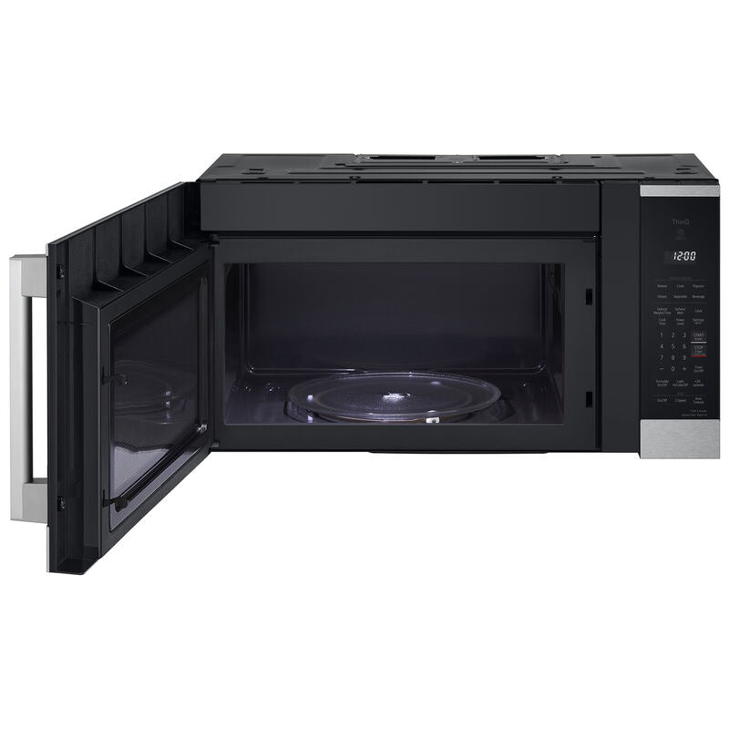 LG MVEM1825X 30 in. 1.8 cu. ft. 1000W Smart Over-the-Range Microwave with 300 CFM & Sensor Cooking - PrintProof Stainless Steel