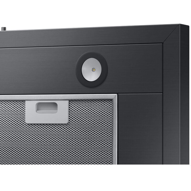 Samsung NK30R5000WG 30 in. Convertible Chimney Style Range Hood with 390 CFM, 3 Fan Speeds & 2 LED Lights - Fingerprint resistant Black Stainless