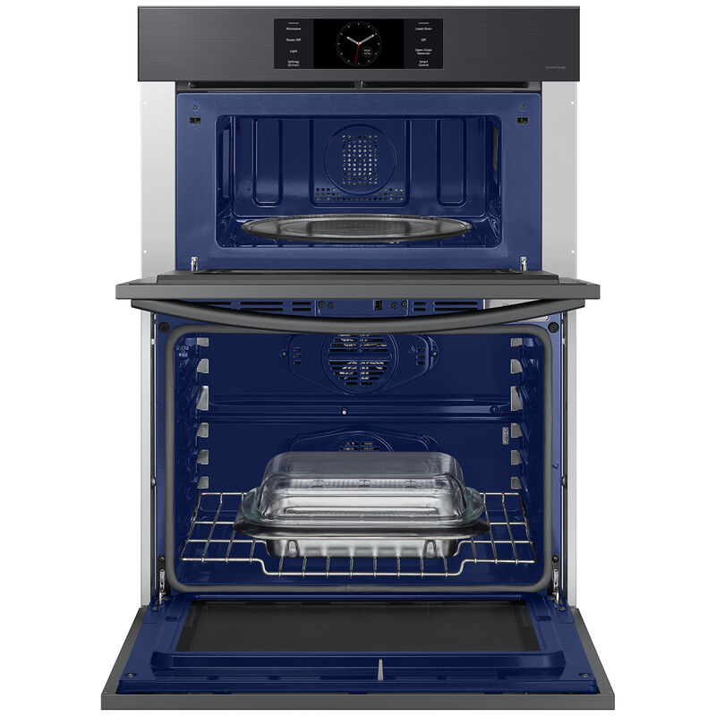 Samsung NQ70CG700DMT Bespoke 30 in. 7.0 cu. ft. Smart Speed/Steam Electric Microwave/Wall Oven Combo with Dual Convection & Sensor Cooking - Matte Black
