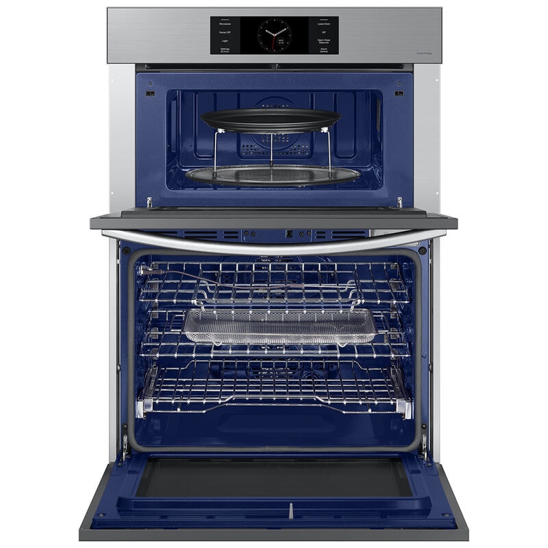 Samsung NQ70CG700DSR Bespoke 30 in. 7 cu. ft. Smart Speed/ Steam Electric Microwave/Wall Oven Combo with Dual Convection & Sensor Cooking - Stainless Steel