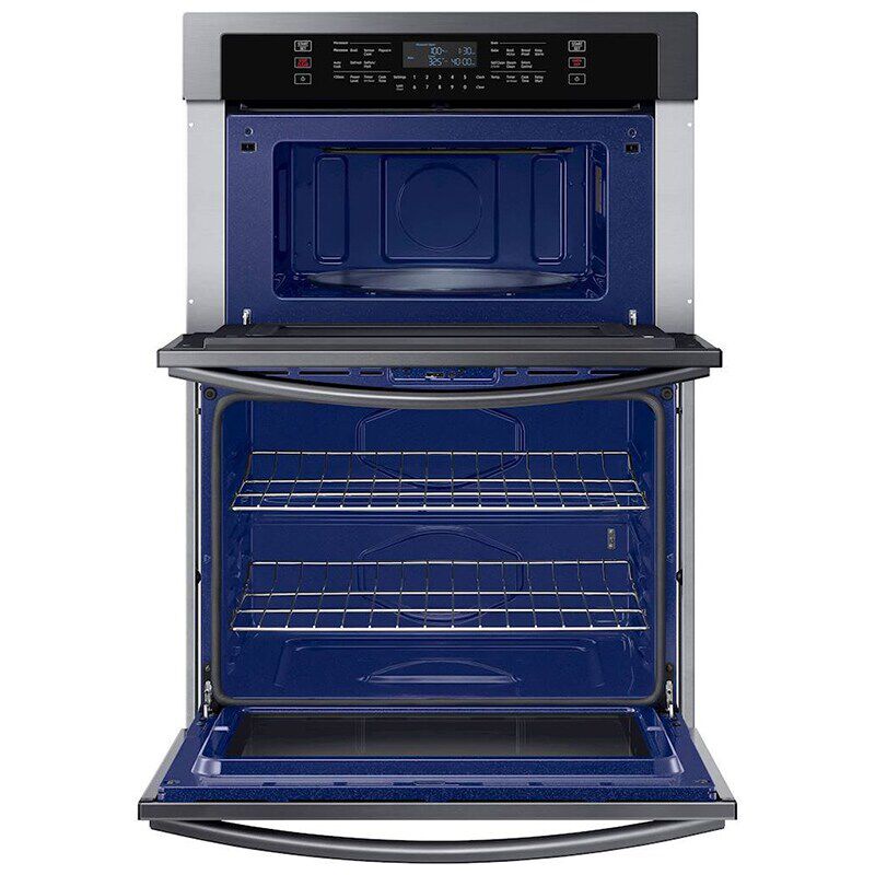 Samsung NQ70T5511DG 30 in. 7 cu. ft. Smart Electric Microwave/Wall Oven Combo with Sensor Cooking - Black Stainless