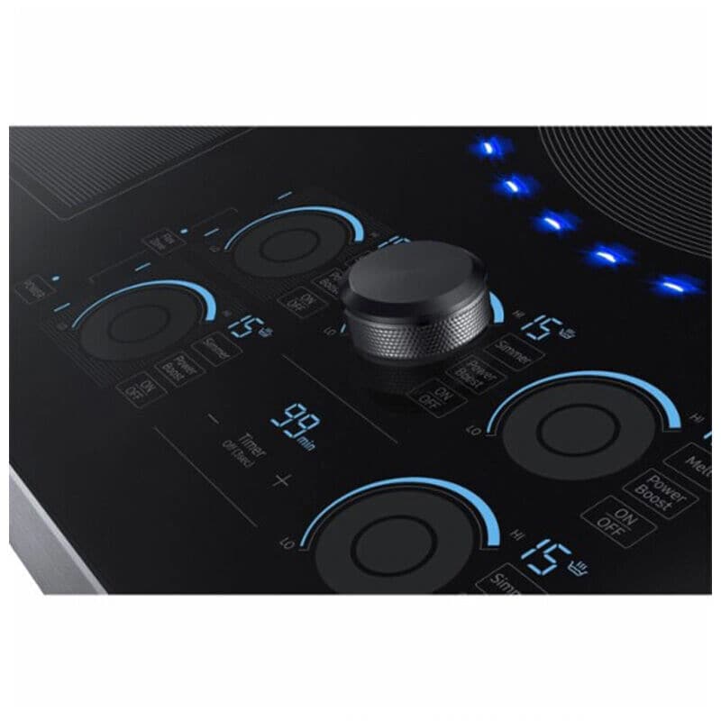 Samsung NZ36K7880US 36 in. 5-Burner Smart Induction Cooktop with Simmer Burner & Power Burner - Stainless Steel
