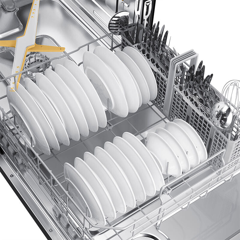 Samsung 24 in. Top Control Smart Dishwasher with 42 dBa Sound Level, 3rd-Rack, Ventilation Drying System & Pocket - Black Stainless