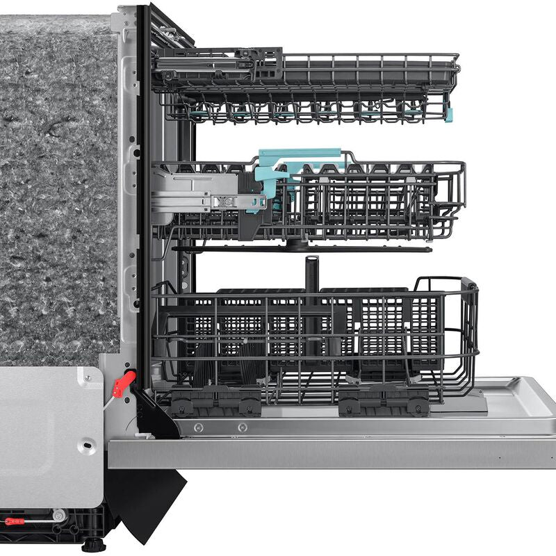 Samsung DW90F89P0USR Bespoke 24 in. Top Control Smart Dishwasher with 38 dBA Sound Level, 3rd-Rack, Smart Dry with AutoRelease Door - Fingerprint Resistant Stainless Steel