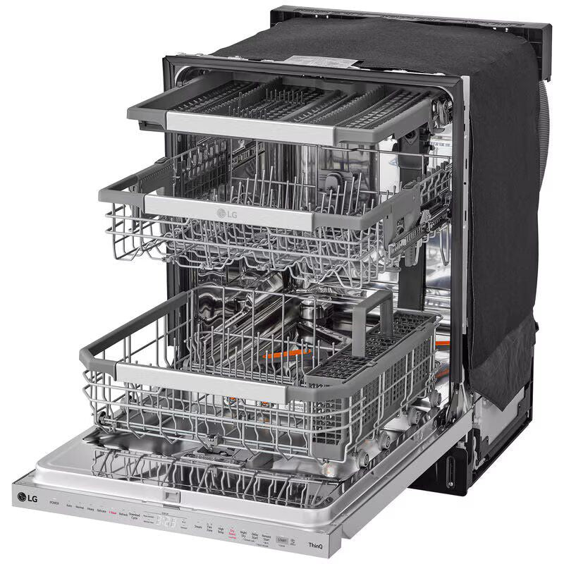 LG LDPH7972S 24 in. Top Control Smart Dishwasher with 42 dBa Sound Level, 3rd-Rack, Dynamic Heat Dry & Pocket - PrintProof Stainless Steel