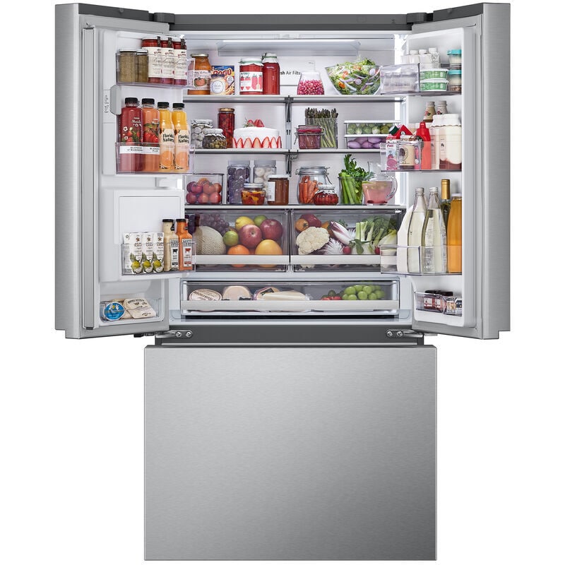 LG LRYXC2606S 36 in. 25.5 cu. ft. Smart Counter Depth French Door Refrigerator with External Ice & Water Dispenser, 4 types of Ice and Pocket Doors - PrintProof Stainless Steel
