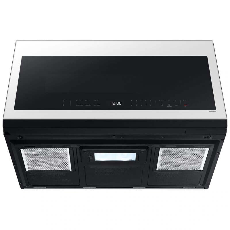 Samsung ME21DB630012 Bespoke 30 in. 2.1 cu. ft. 1000W Smart Over-the-Range Microwave with 400 CFM & Sensor Cooking - White Glass
