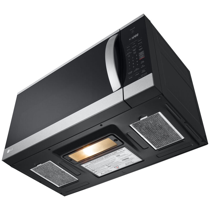 LG MVEM1825F 30 in. 1.8 cu. ft. 1000W Smart Over-the-Range Microwave with 300 CFM & Sensor Cooking - PrintProof Stainless Steel