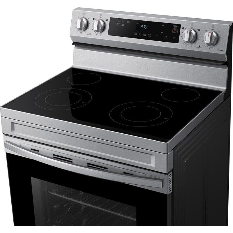 Samsung 30 in. 6.3 cu. ft. Smart Electric Range with Smoothtop Burners - Stainless Steel