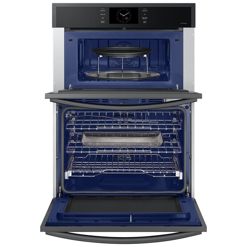 Samsung NQ70CG600DMT 30 in. 7 cu. ft. Smart Speed/ Steam Electric Microwave/Wall Oven Combo with Dual Convection & Sensor Cooking - Matte Black