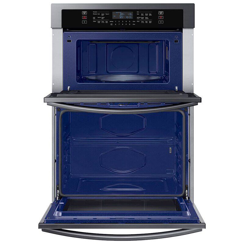 Samsung NQ70T5511DG 30 in. 7 cu. ft. Smart Electric Microwave/Wall Oven Combo with Sensor Cooking - Black Stainless