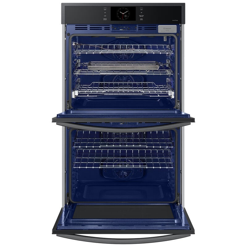 Samsung NV51CG600DMT 30 in. 10.2 cu. ft. Smart Top Control SteamElectric Double Wall Oven with Dual Convection - Matte Black