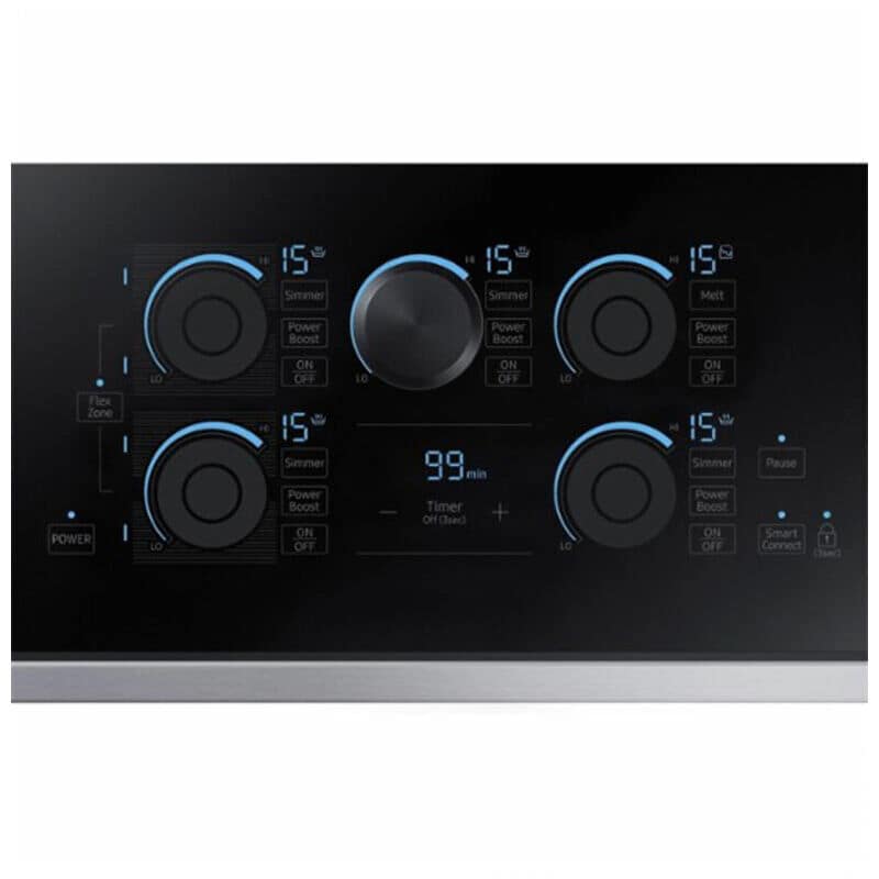 Samsung NZ36K7880US 36 in. 5-Burner Smart Induction Cooktop with Simmer Burner & Power Burner - Stainless Steel