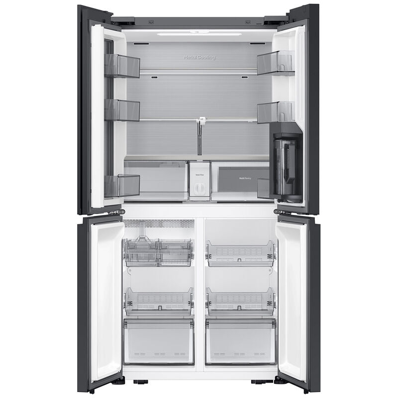 Samsung RM80F22WEW Bespoke 36 in. 22.8 cu. ft. Smart Counter Depth 4-Door French Door Refrigerator with Internal Water Autofill Pitcher - White Glass