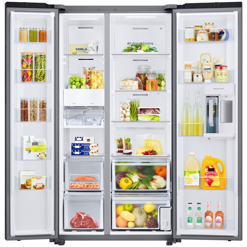 Samsung RS23CB7600QL Bespoke 36 in. 22.6 cu. ft. Smart Counter Depth Side-by-Side Refrigerator with Internal Water Dispenser - Stainless Steel