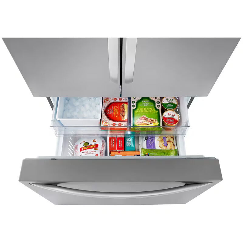 LG LRFLC2706S 36 in. 26.5 cu. ft. Smart Counter Depth French Door Refrigerator with Internal Water Dispenser - Stainless Steel