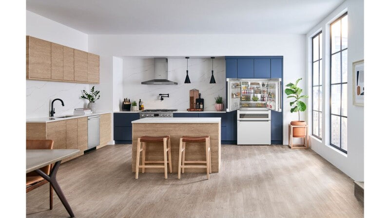 800 Series French Door Bottom Mount Refrigerator, Glass door 36" White - (B36CL81ENW) - BOSCH