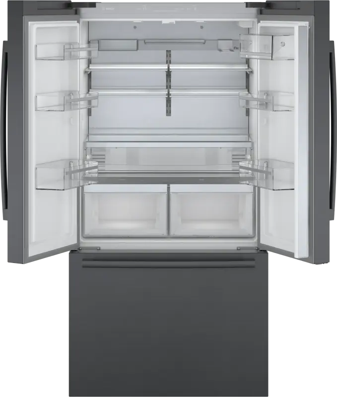 800 Series French Door Bottom Mount Refrigerator 36" Black Stainless Steel - (B36CT80SNB) - BOSCH