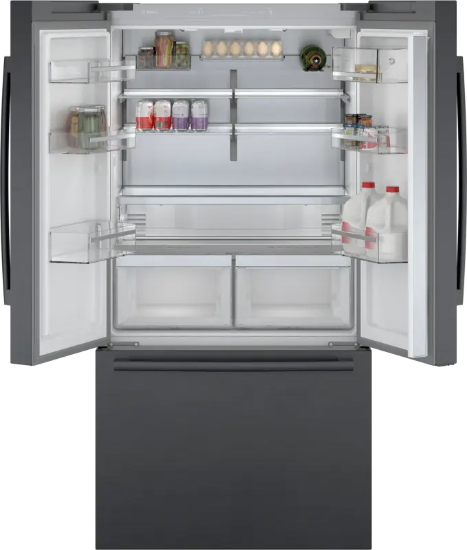 800 Series French Door Bottom Mount Refrigerator 36" Black Stainless Steel - (B36CT80SNB) - BOSCH
