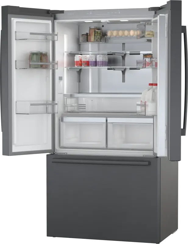800 Series French Door Bottom Mount Refrigerator 36" Black Stainless Steel - (B36CT80SNB) - BOSCH
