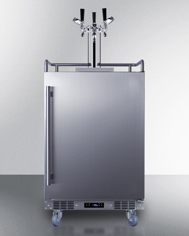 24" Wide Built-in Outdoor Commercial Beer Kegerator - (BC74OSCOMTRIPLE)
