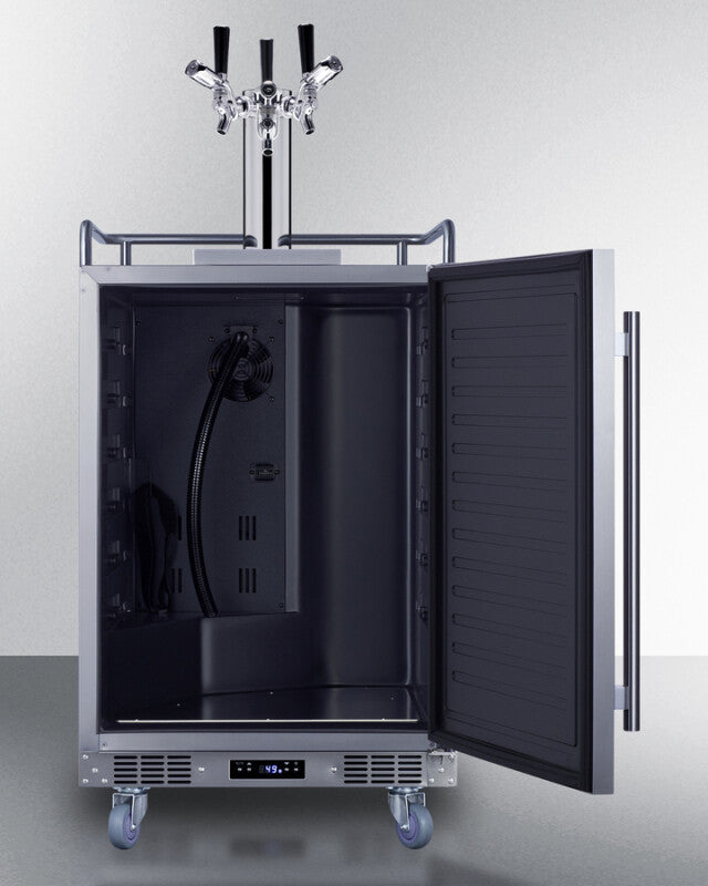 24" Wide Built-in Outdoor Commercial Beer Kegerator - (BC74OSCOMTRIPLE)