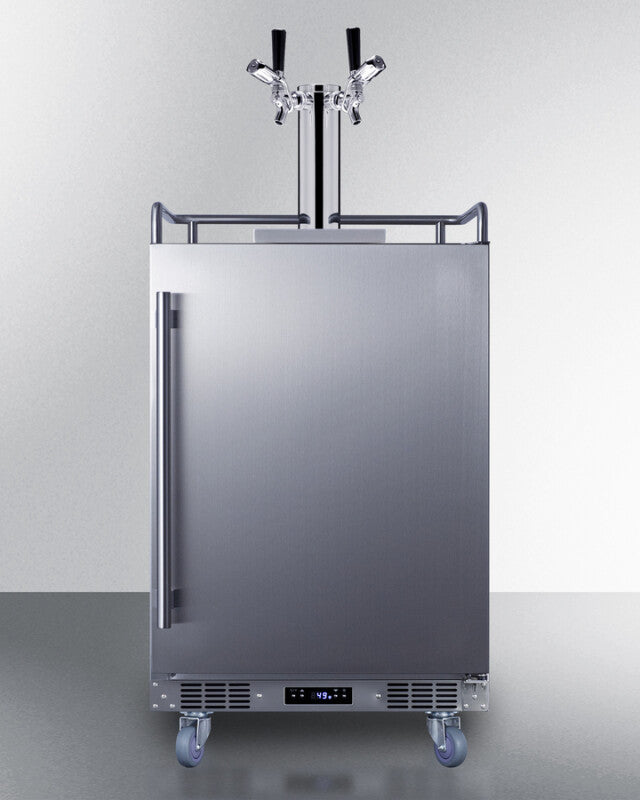 24" Wide Built-in Outdoor Commercial Beer Kegerator - (BC74OSCOMTWIN)