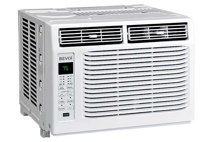 Bevoi 5,000 BTU Window Air Conditioner with Remote BEV05WiNCC | 115V 15A in White