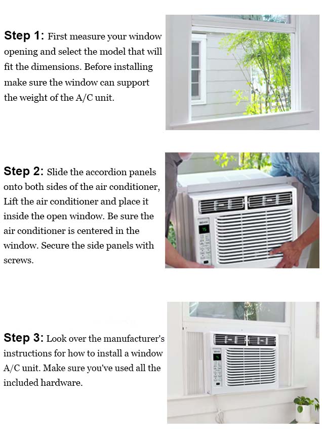 Bevoi 5,000 BTU Window Air Conditioner with Remote BEV05WiNCC | 115V 15A in White