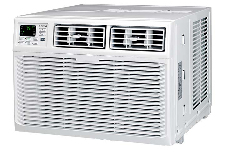 Bevoi 8,000 BTU EasyCool Window Air Conditioner with Remote BEV08WiNCC | 115V 15A in White