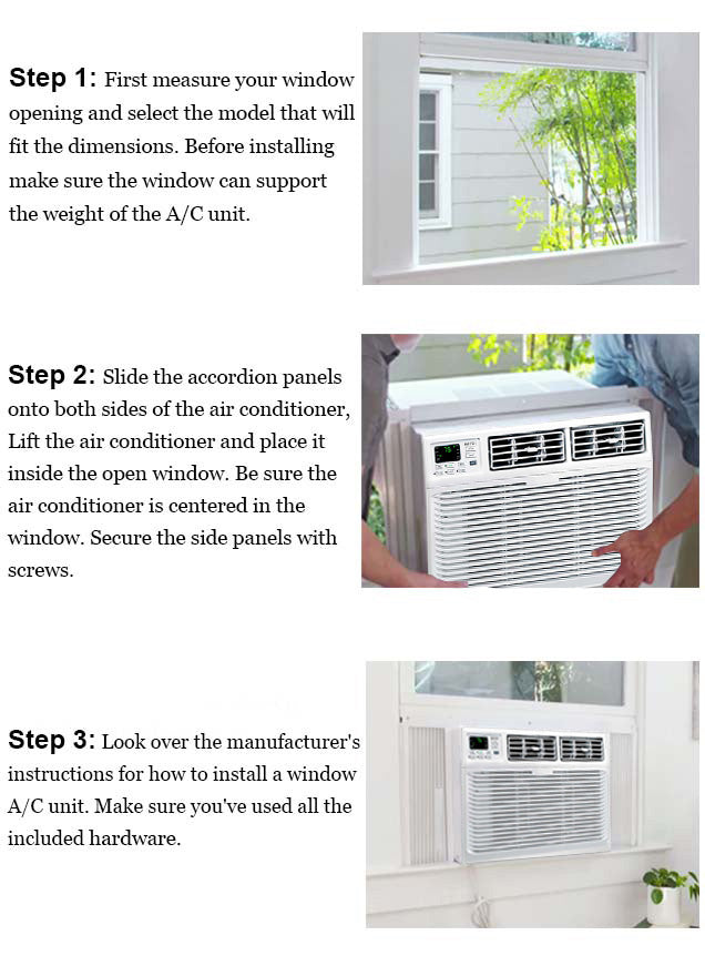 Bevoi 8,000 BTU EasyCool Window Air Conditioner with Remote BEV08WiNCC | 115V 15A in White