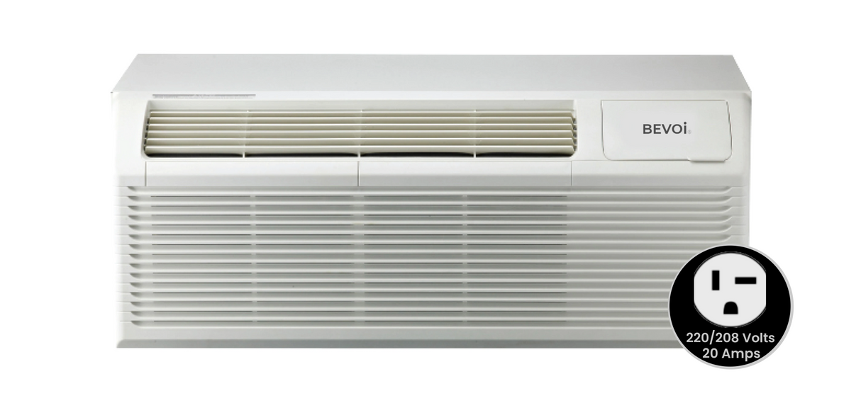 Bevoi 9,000 BTU PTAC Air Conditioner BEV09PTAC220 | 220V in White