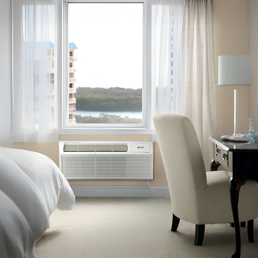 Bevoi 9,000 BTU PTAC Air Conditioner BEV09PTAC220 | 220V in White