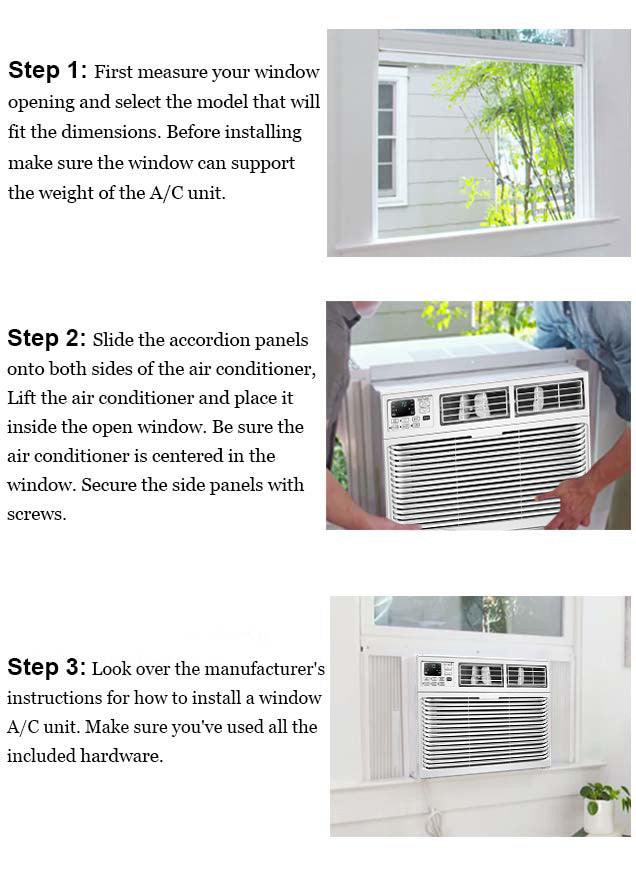 Installation guide for Bevoi window air conditioner