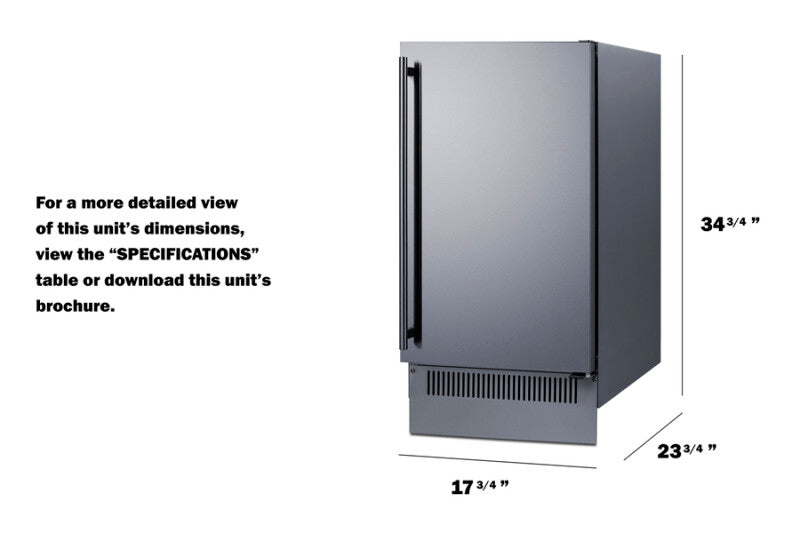 18" Wide Clear Icemaker - (BIM182)