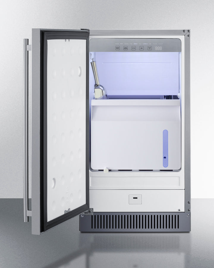 18" Wide Outdoor Clear Icemaker, ADA Compliant - (BIM182OSADALHD)