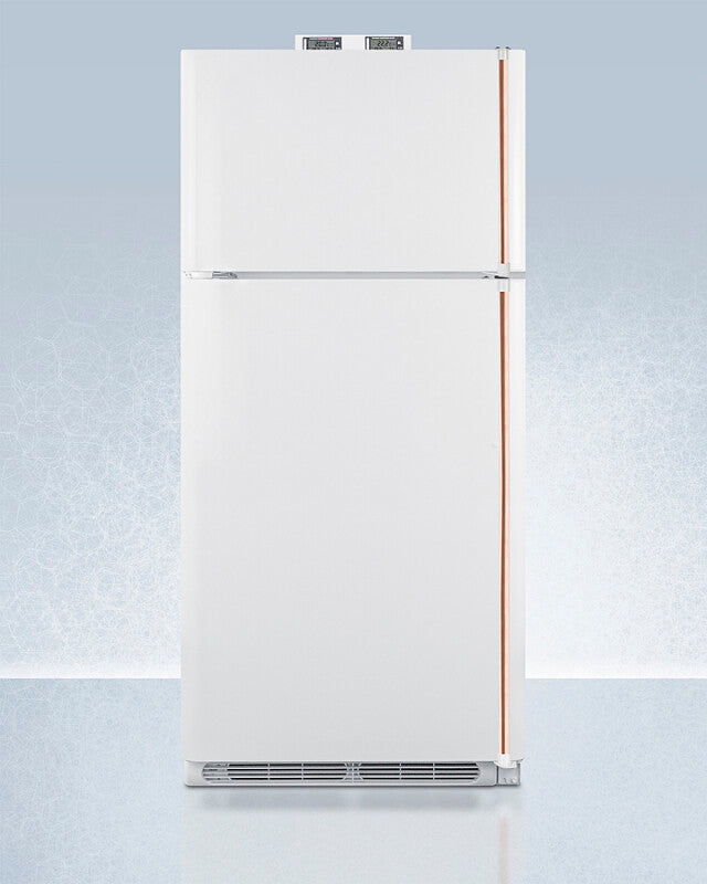 30" Wide Break Room Refrigerator-freezer With Antimicrobial Pure Copper Handle - (BKRF18WCPLHD)