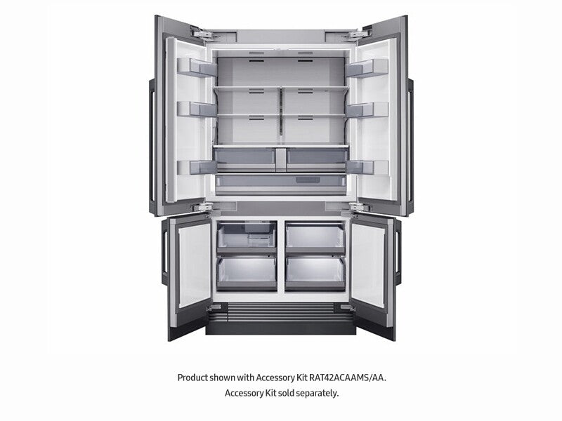 24 cu ft. Capacity 4-Door French Door Panel Ready 42" Built-In Chef Collection Refrigerator - (BRF425200AP) - SAMSUNG