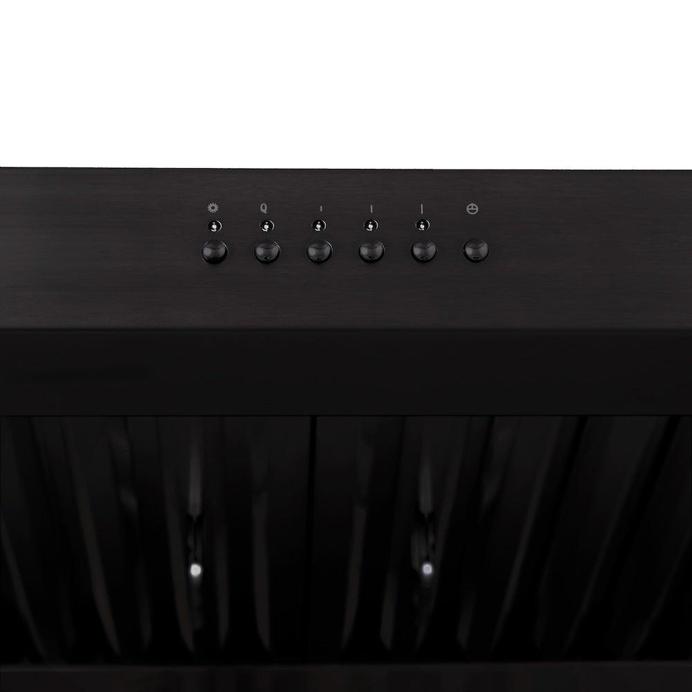 ZLINE 30 in. 600 CFM Ducted Under Cabinet Range Hood in Black Stainless Steel (BS623-30) - (BS62330) -