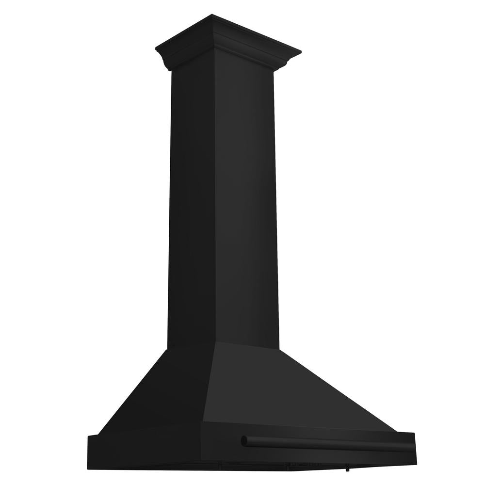 ZLINE 30 in. Convertible Black Stainless Steel Wall Mount Range Hood With Black Stainless Steel Handle (BSKB4X-30) - (BSKB4X30) -