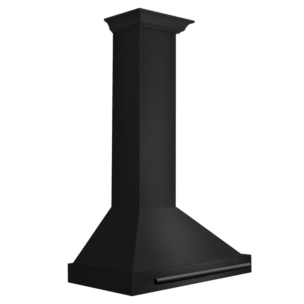 ZLINE 30 in. Convertible Black Stainless Steel Wall Mount Range Hood With Black Stainless Steel Handle (BSKB4X-30) - (BSKB4X30) -