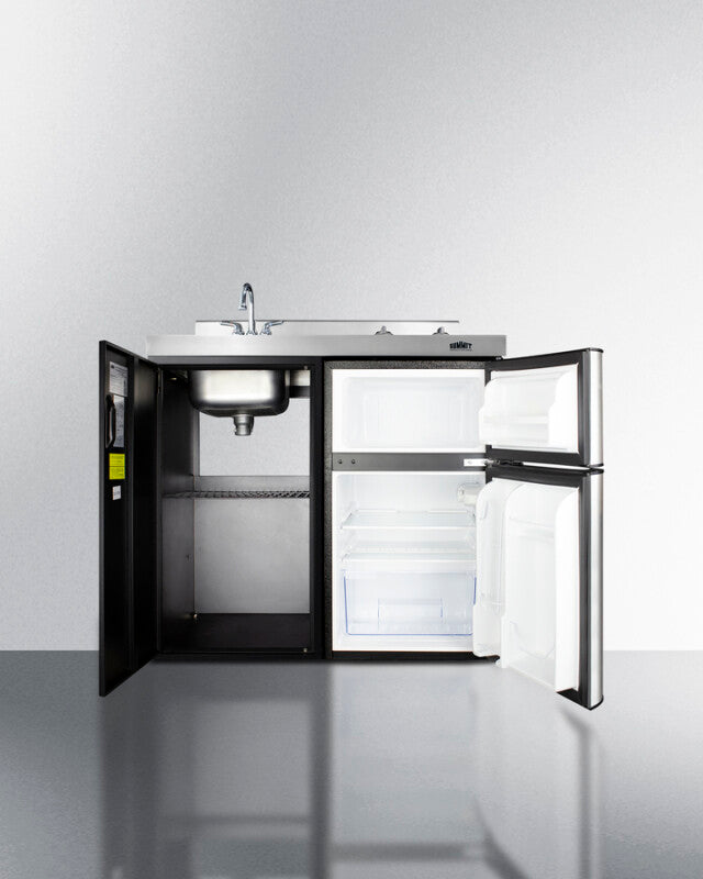 39" Wide All-in-one Kitchenette - (C39ELGLASSBK) - SUMMIT