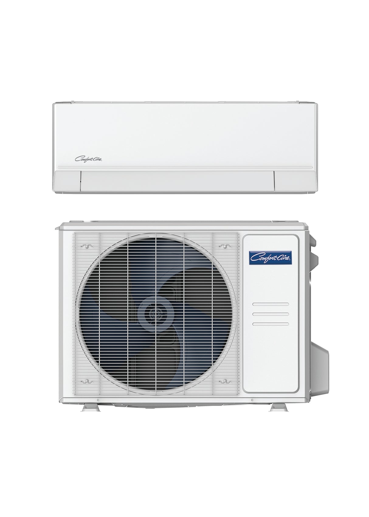 Comfort-Aire ZHP ductless mini-split system, indoor head and outdoor unit