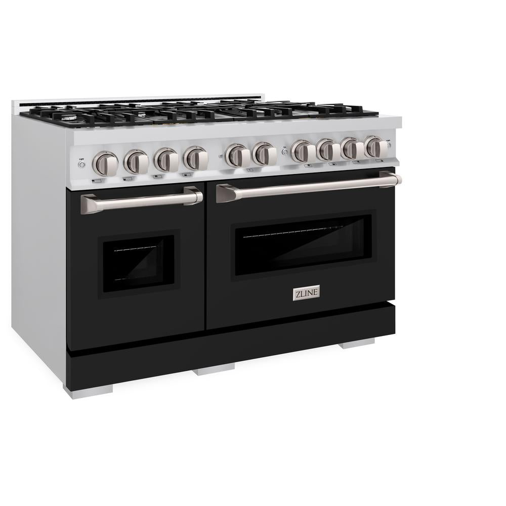48 in. 6.7 cu. ft. Classic Double Oven Dual Fuel Range with 8 Burner Gas Cooktop - (CDRBLM48) -