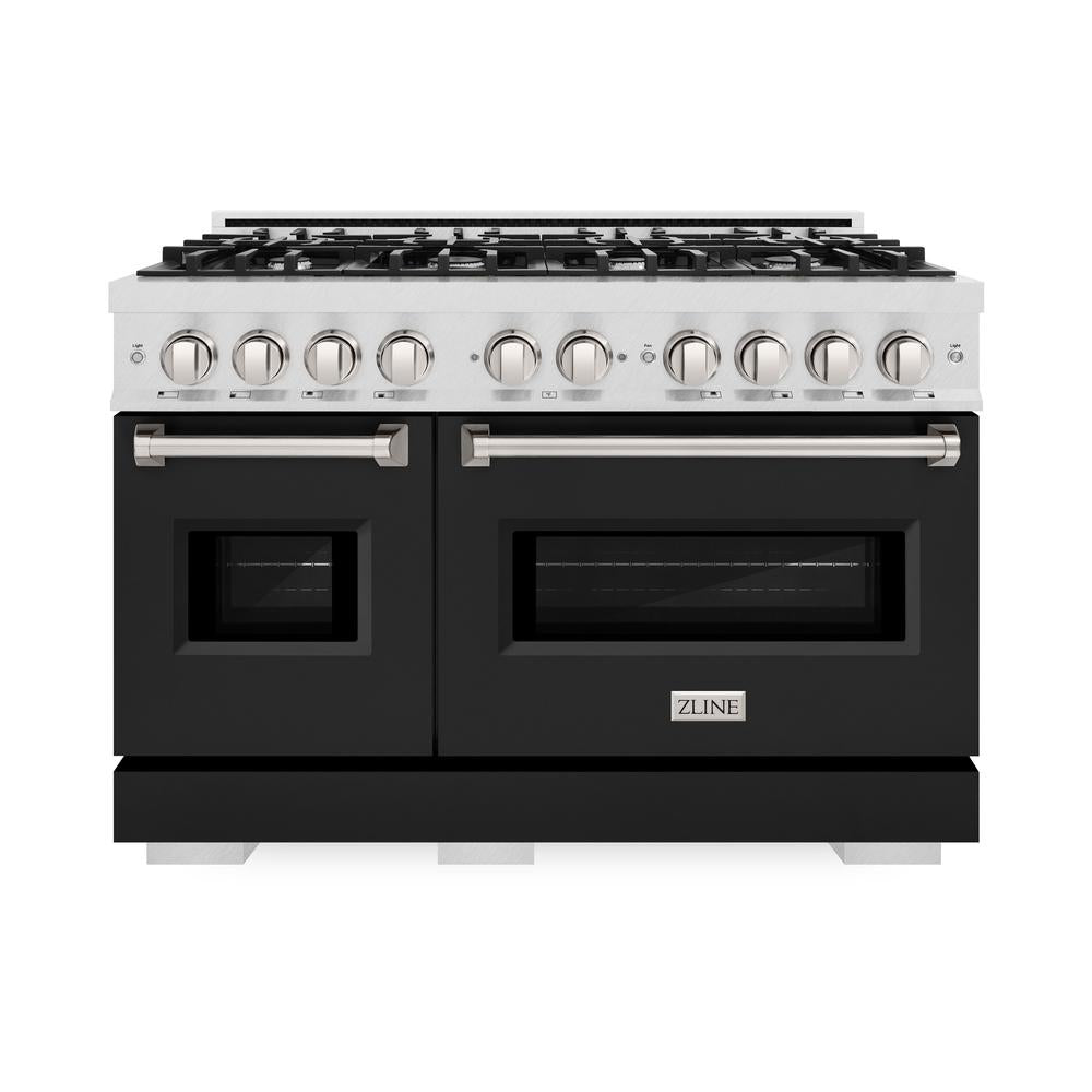48 in. 6.7 cu. ft. Classic Double Oven Dual Fuel Range with 8 Burner Gas Cooktop - (CDRSBLM48) -