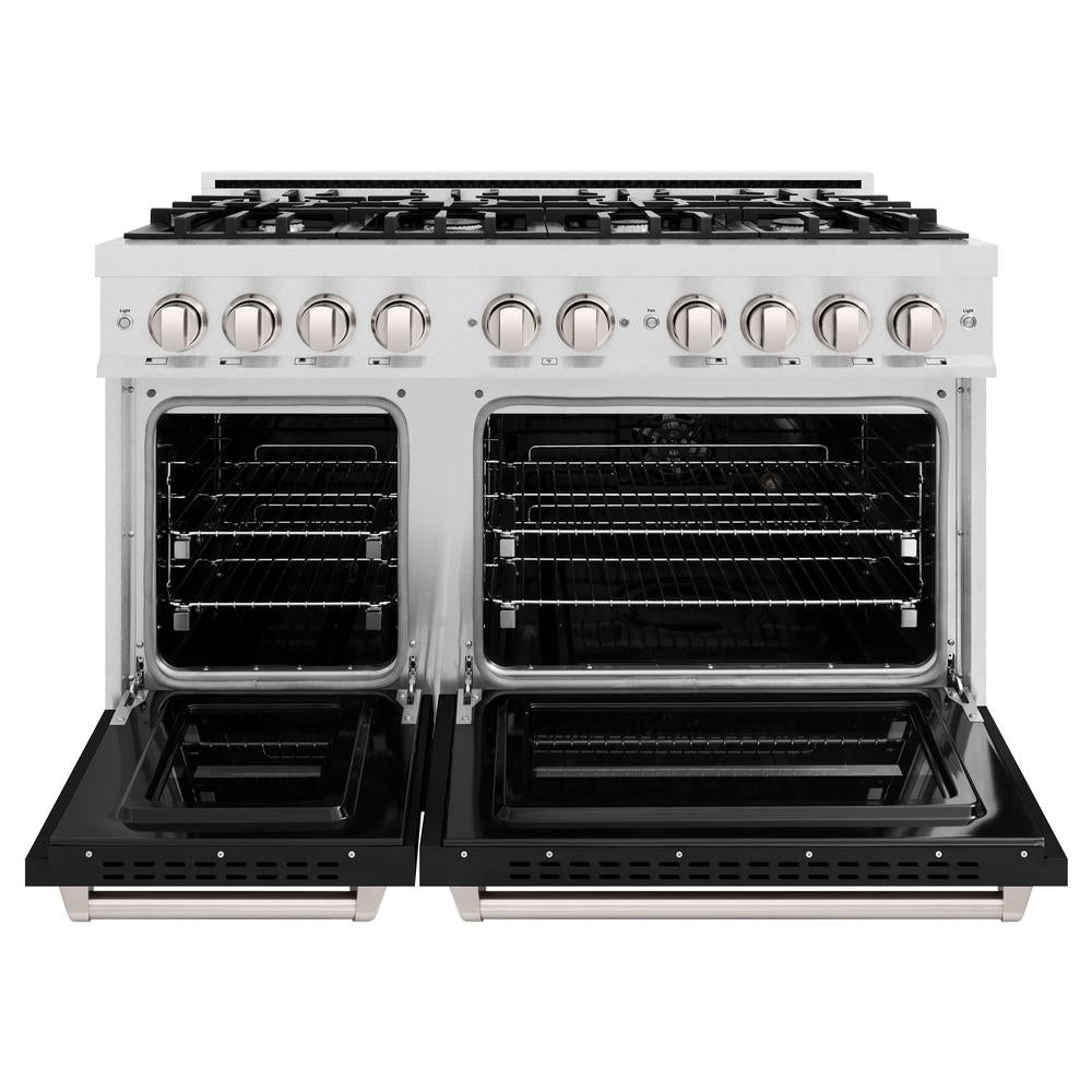 48 in. 6.7 cu. ft. Classic Double Oven Dual Fuel Range with 8 Burner Gas Cooktop - (CDRSBLM48) -