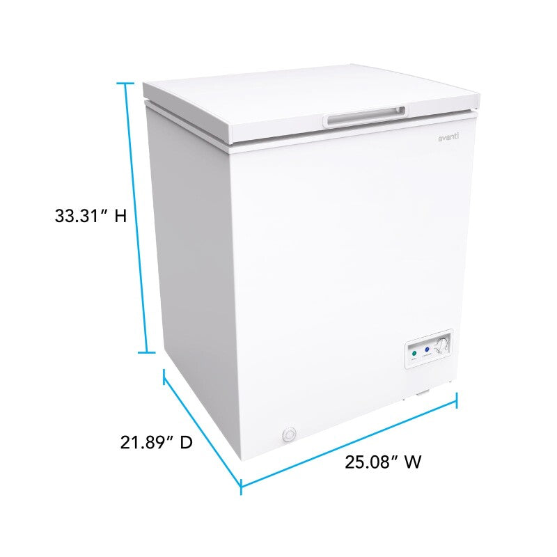 Avanti Garage Ready Chest Freezer, 5.0 cu. ft. - (CF5F0W) - AVANTI