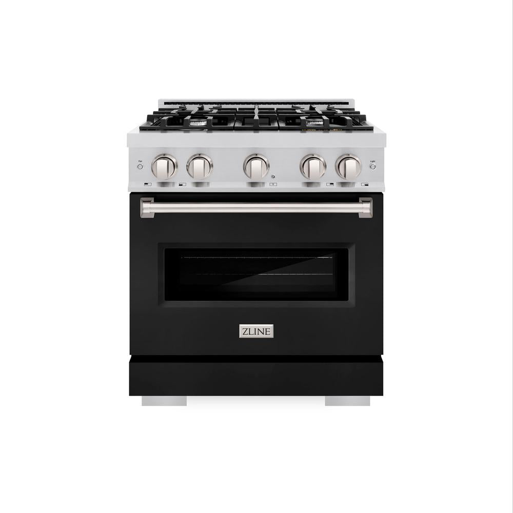 30 in. 4.2 cu. ft. Classic Gas Range with 4 Burner Cooktop and Convection Gas Oven - (CGRBLM30) -