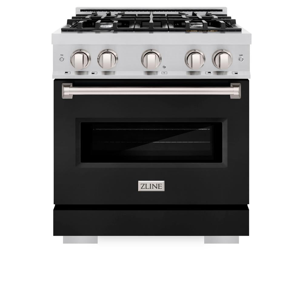 30 in. 4.2 cu. ft. Classic Gas Range with 4 Burner Cooktop and Convection Gas Oven - (CGRBLM30) -
